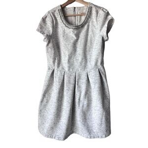 Women's Maison Jules dress mini silver short collared short sleeves size XL.